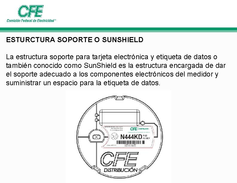 ESTURCTURA SOPORTE O SUNSHIELD La estructura soporte para tarjeta electrónica y etiqueta de datos ESTURCTURA SOPORTE O SUNSHIELD La estructura soporte para tarjeta electrónica y etiqueta de datos