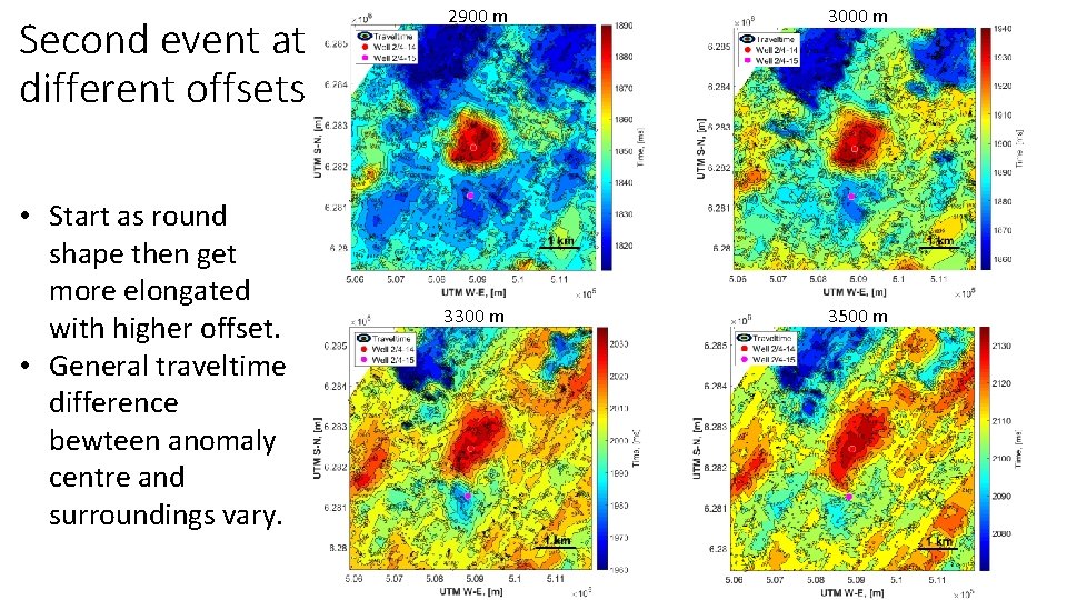 Second event at different offsets. • Start as round shape then get more elongated Second event at different offsets. • Start as round shape then get more elongated