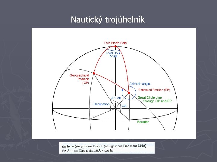 Nautický trojúhelník Nautický trojúhelník