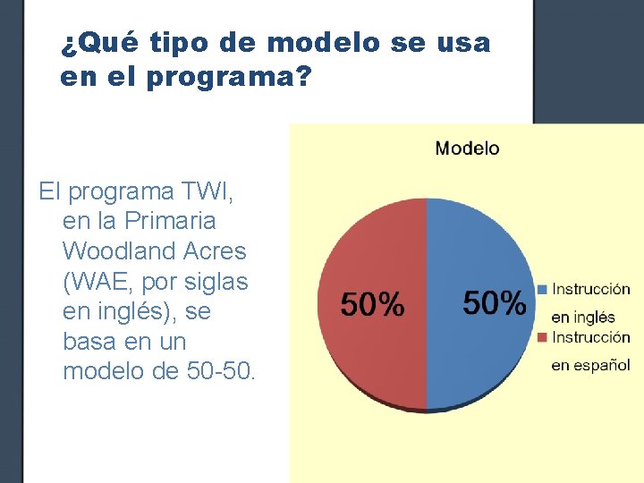 ¿Qué tipo de modelo se usa en el programa? El programa TWI, en la