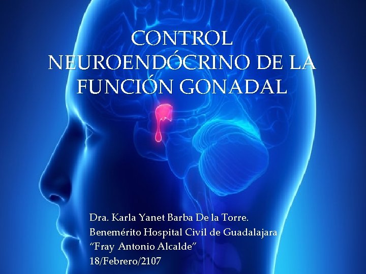 CONTROL NEUROENDÓCRINO DE LA FUNCIÓN GONADAL { Dra. Karla Yanet Barba De la Torre.