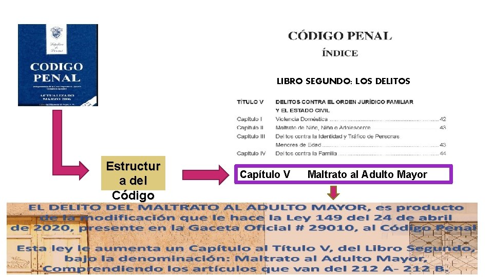 LIBRO SEGUNDO: LOS DELITOS Estructur a del Código Penal Capítulo V Maltrato al Adulto