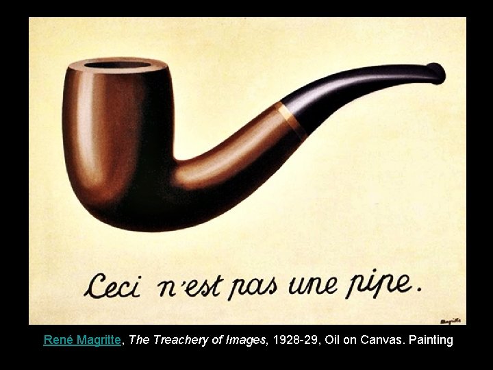 René Magritte, The Treachery of Images, 1928 -29, Oil on Canvas. Painting 