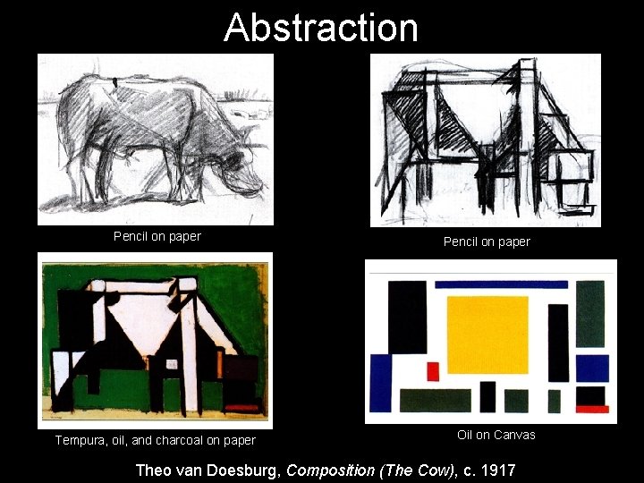 Abstraction Pencil on paper Tempura, oil, and charcoal on paper Pencil on paper Oil
