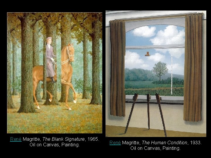 René Magritte, The Blank Signature, 1965. Oil on Canvas, Painting. René Magritte, The Human