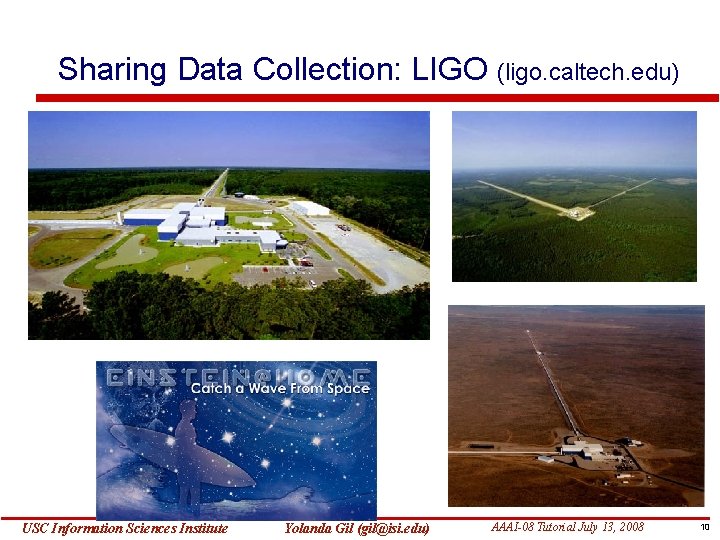 Sharing Data Collection: LIGO (ligo. caltech. edu) USC Information Sciences Institute Yolanda Gil (gil@isi.