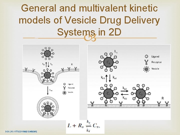 General and multivalent kinetic models of Vesicle Drug Delivery Systems in 2 D DOI: