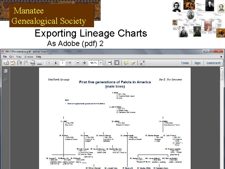 Manatee Genealogical Society Exporting Lineage Charts As Adobe (pdf) 2 