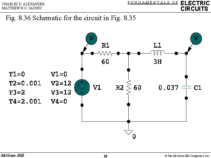 FUNDAMENTALS OF CHARLES K. ALEXANDER MATTHEW N. O. SADIKU ELECTRIC CIRCUITS Fig. 8. 36