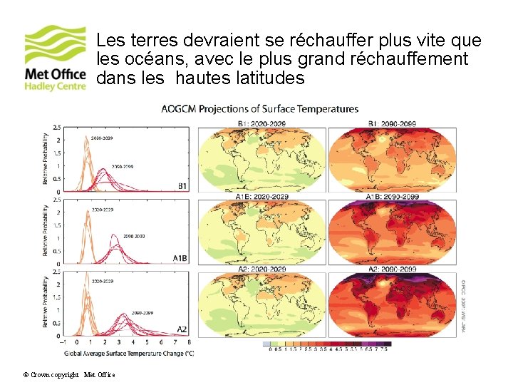 Les terres devraient se réchauffer plus vite que les océans, avec le plus grand