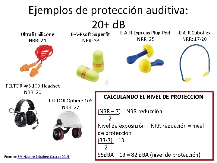 Ejemplos de protección auditiva: 20+ d. BE-A-R Express Plug Pod E-A-R Caboflex Ultrafit Silicone