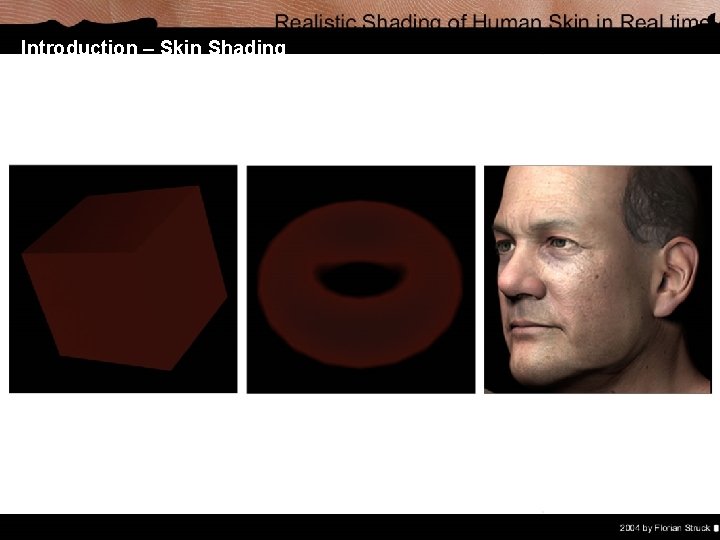 Introduction – Skin Shading Complexity of Real Skin • Characters background as age, gender Introduction – Skin Shading Complexity of Real Skin • Characters background as age, gender