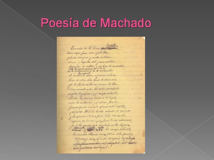 Poesía de Machado 