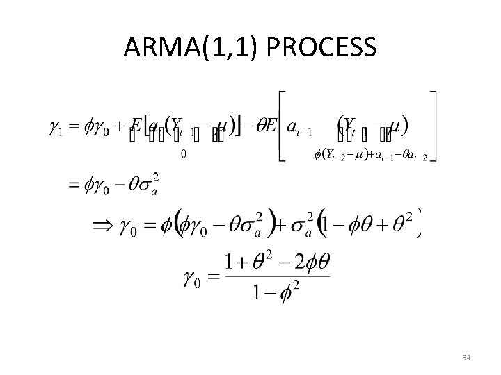 ARMA(1, 1) PROCESS 54 