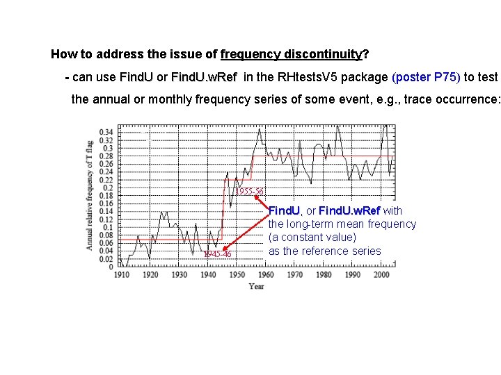 How to address the issue of frequency discontinuity? - can use Find. U or