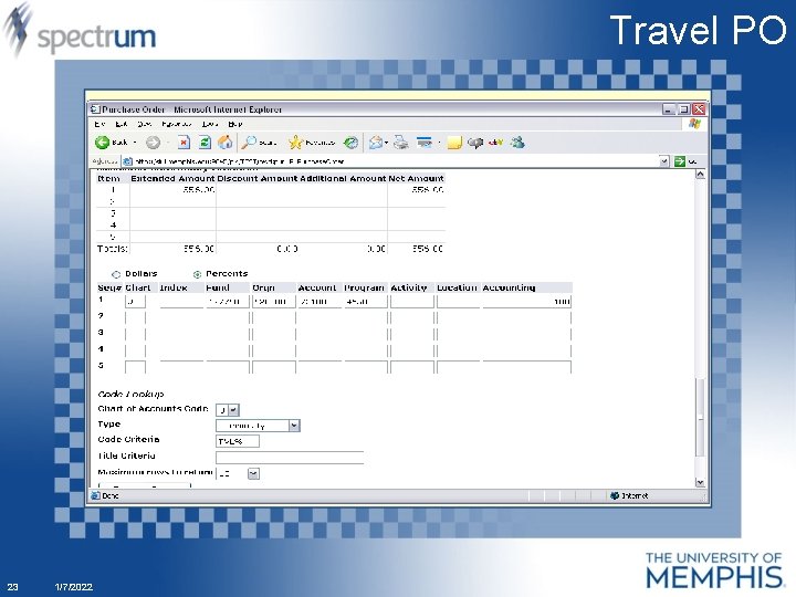 Travel PO 23 1/7/2022 