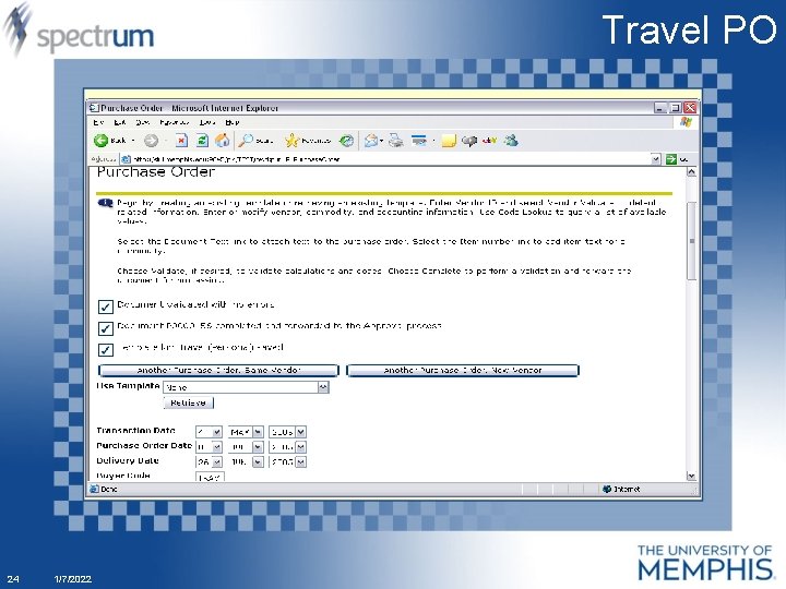 Travel PO 24 1/7/2022 