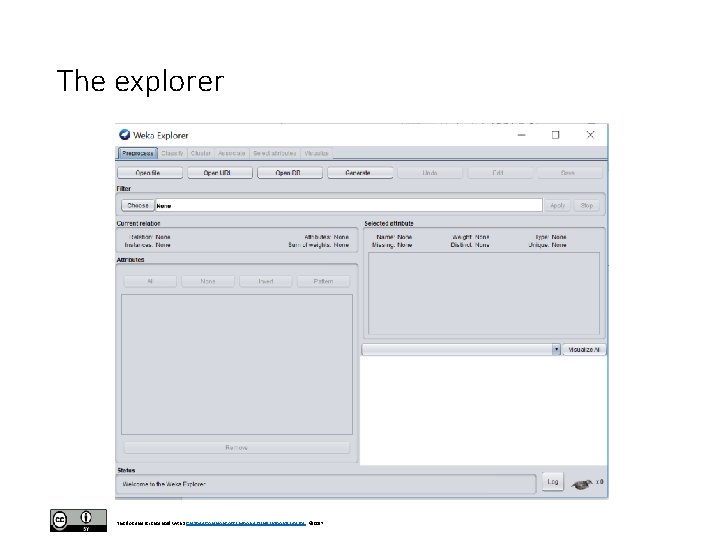 The explorer This document is licensed with a Creative Commons Attribution 4. 0 International