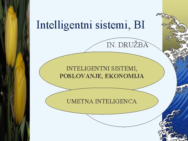 Intelligentni sistemi, BI © IN. DRUŽBA INTELIGENTNI SISTEMI, POSLOVANJE, EKONOMIJA UMETNA INTELIGENCA 