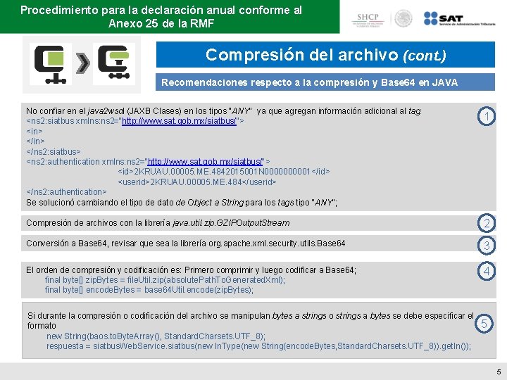 Procedimiento para la declaración anual conforme al Anexo 25 de la RMF Compresión del