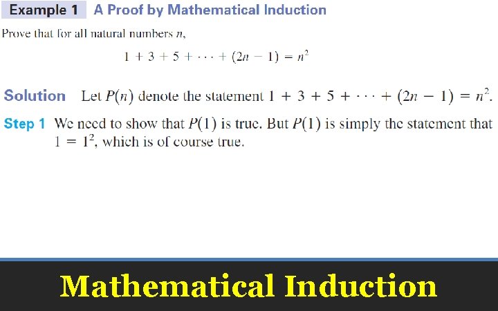 Mathematical Induction 