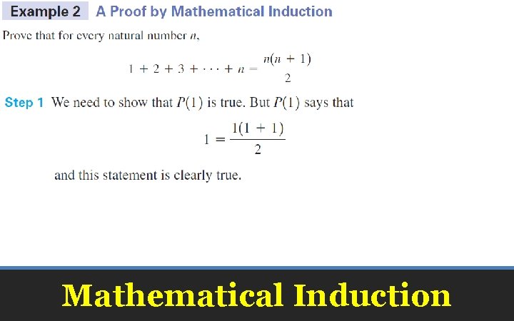 Mathematical Induction 