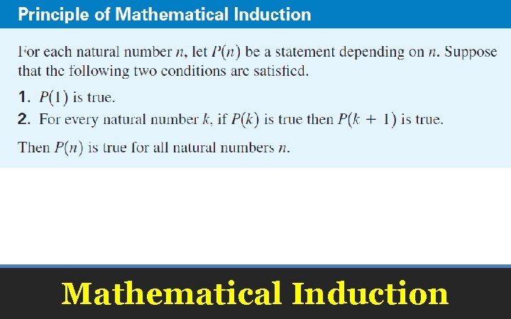 Mathematical Induction 