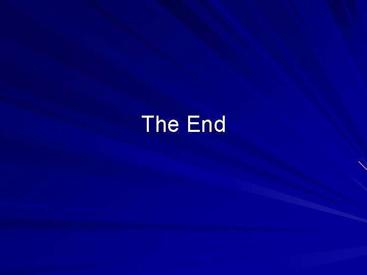 The End 