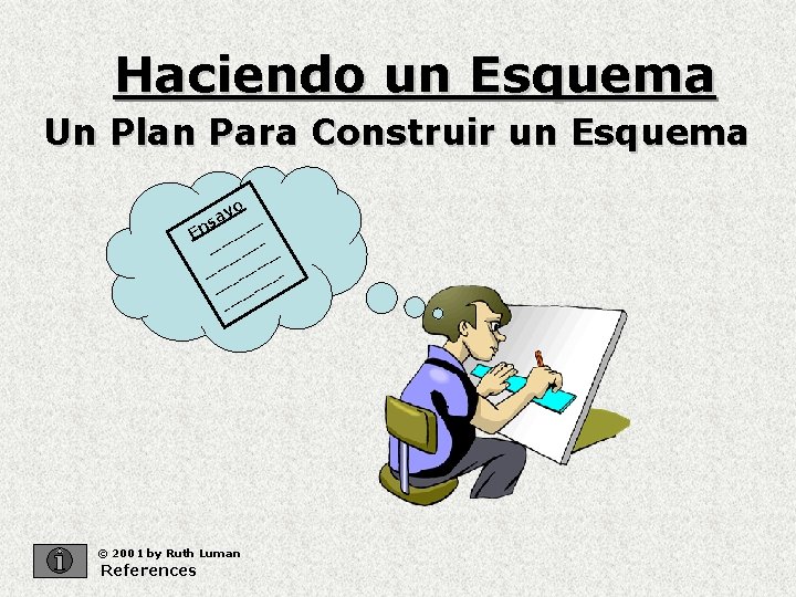 Haciendo un Esquema Un Plan Para Construir un Esquema a ns E yo -----