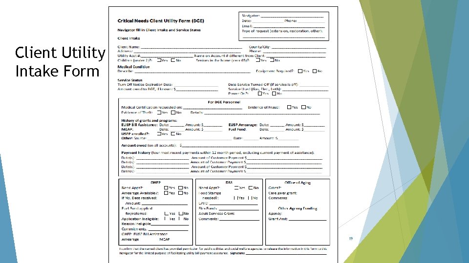 Client Utility Intake Form 19 