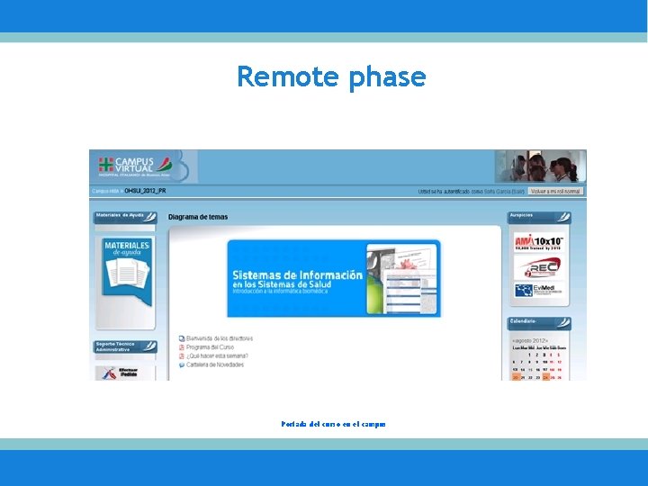 Remote phase Portada del curso en el campus 