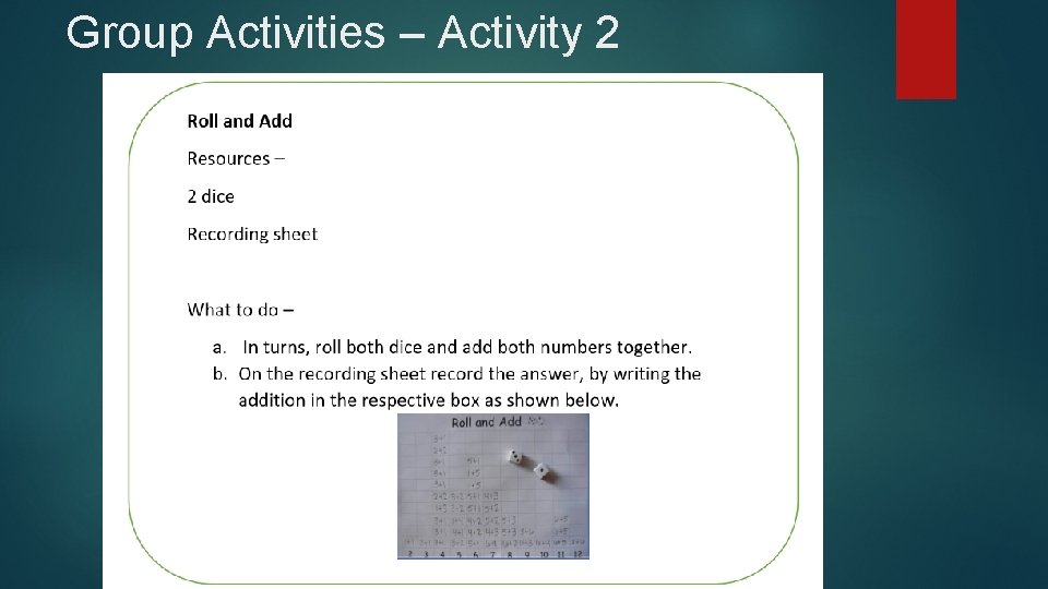 Group Activities – Activity 2 