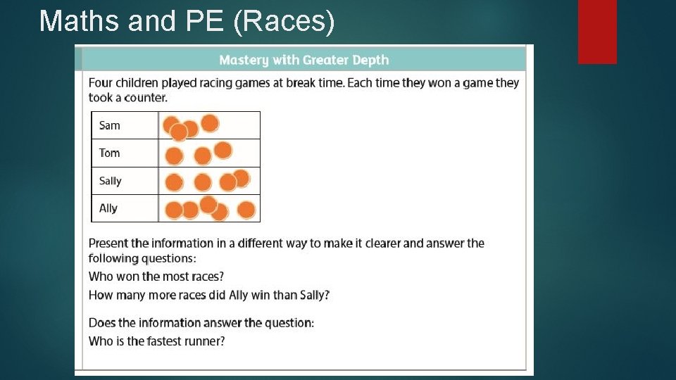 Maths and PE (Races) 