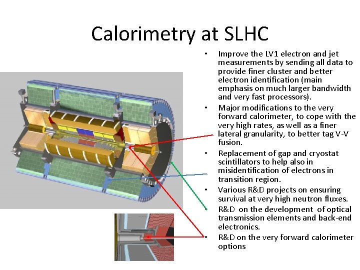 Calorimetry at SLHC • • • Improve the LV 1 electron and jet measurements