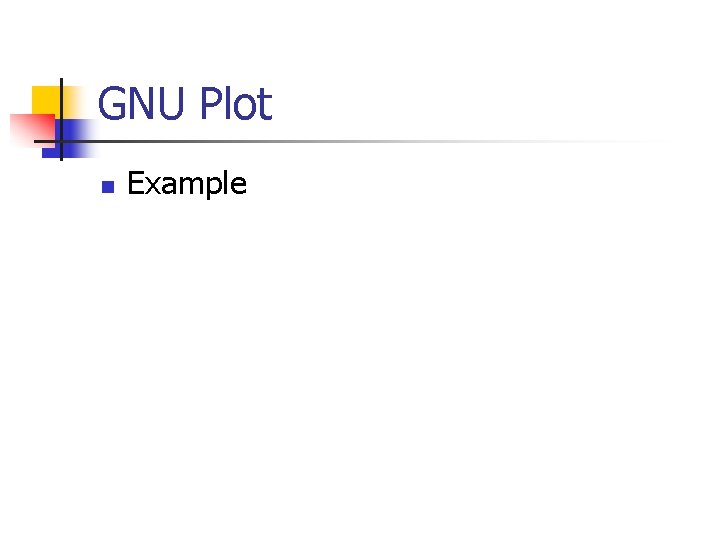 GNU Plot n Example 