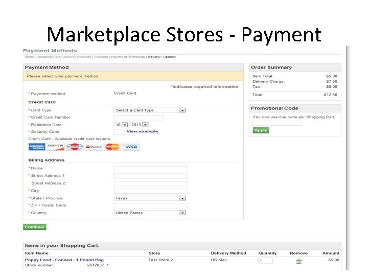 Marketplace Stores - Payment 