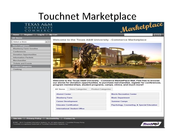 Touchnet Marketplace 