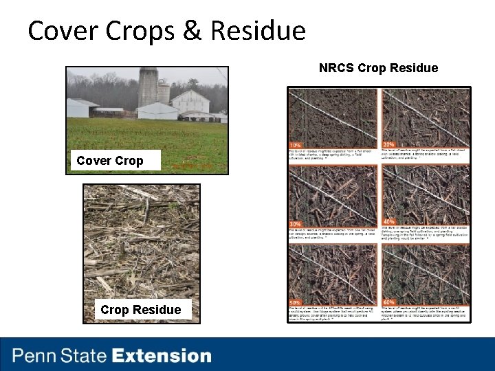 Cover Crops & Residue NRCS Crop Residue Cover Crop Residue 