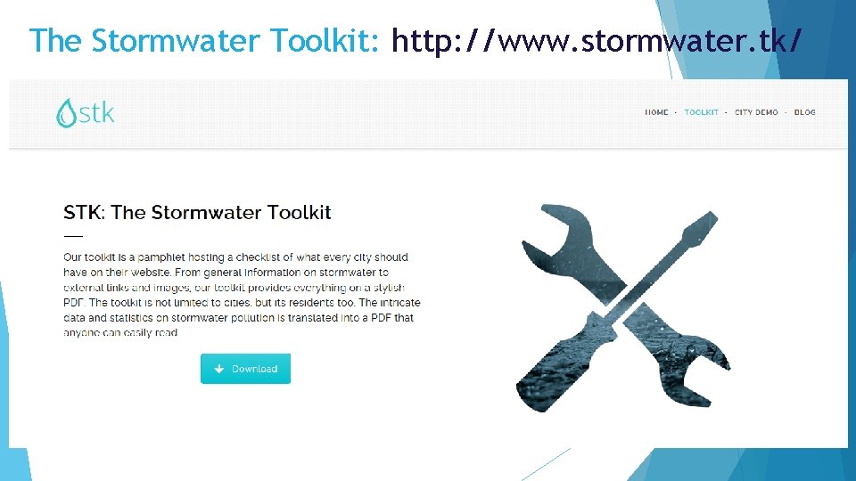 The Stormwater Toolkit: http: //www. stormwater. tk/ 