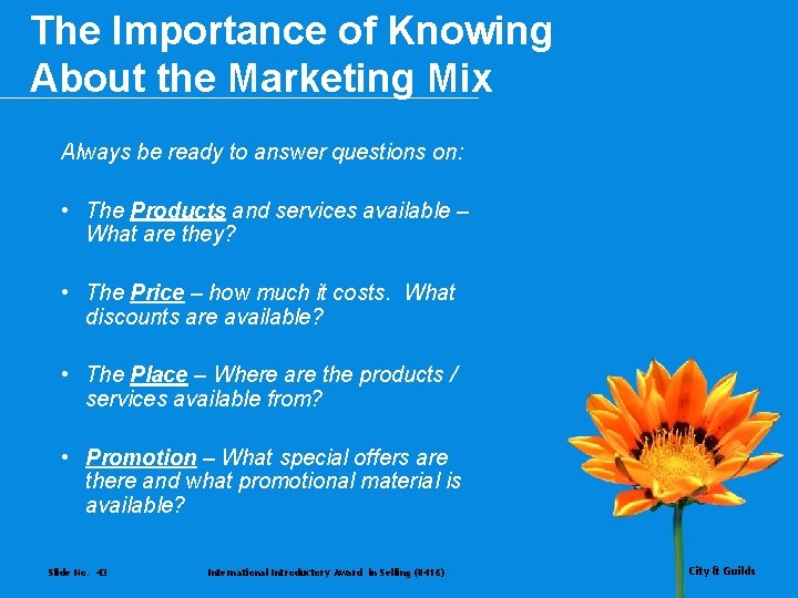The Importance of Knowing About the Marketing Mix Always be ready to answer questions