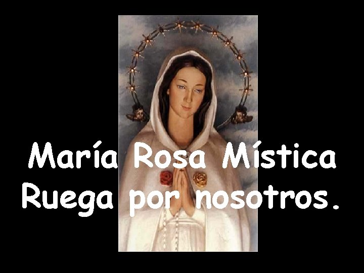 María Rosa Mística Ruega por nosotros. 