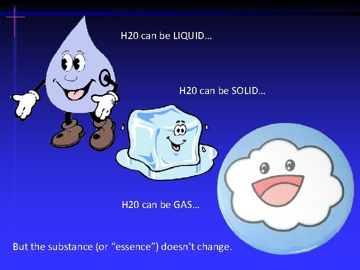 H 20 can be LIQUID… H 20 can be SOLID… H 20 can be