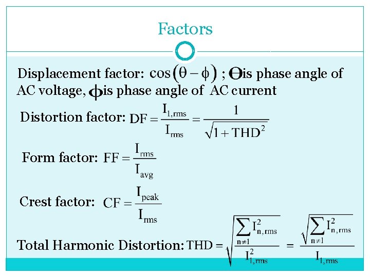 Power Computations Analysis Techniques PLT 207 Power Electronics