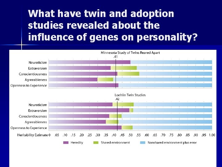 What have twin and adoption studies revealed about the influence of genes on personality?