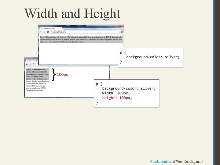 Width and Height Fundamentals of Web Development 