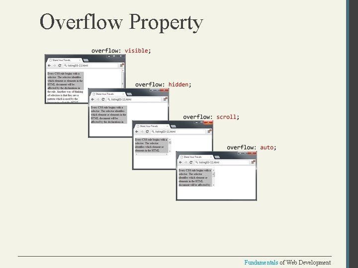 Overflow Property Fundamentals of Web Development 