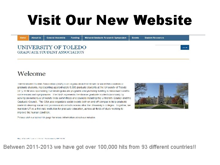 Visit Our New Website Between 2011 -2013 we have got over 100, 000 hits