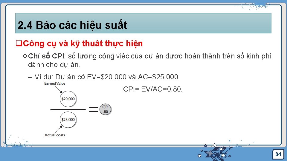 2. 4 Báo các hiệu suất q. Công cụ và kỹ thuât thực hiện