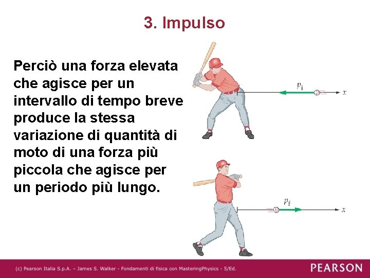 3. Impulso Perciò una forza elevata che agisce per un intervallo di tempo breve