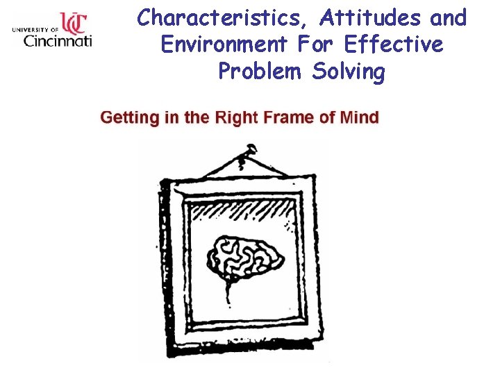 Characteristics, Attitudes and Environment For Effective Problem Solving 